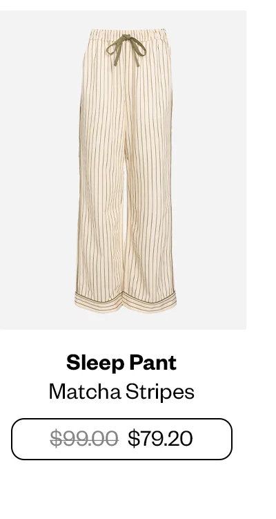 Sleep Pant - Matcha Stripes