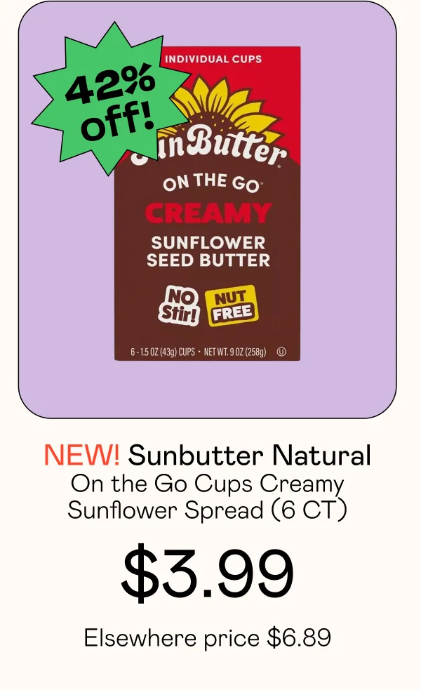 On the Go Cups Creamy Sunflower Spread (6 CT)