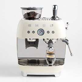 SMEG Cream Semi-Automatic Coffee and Espresso Machine