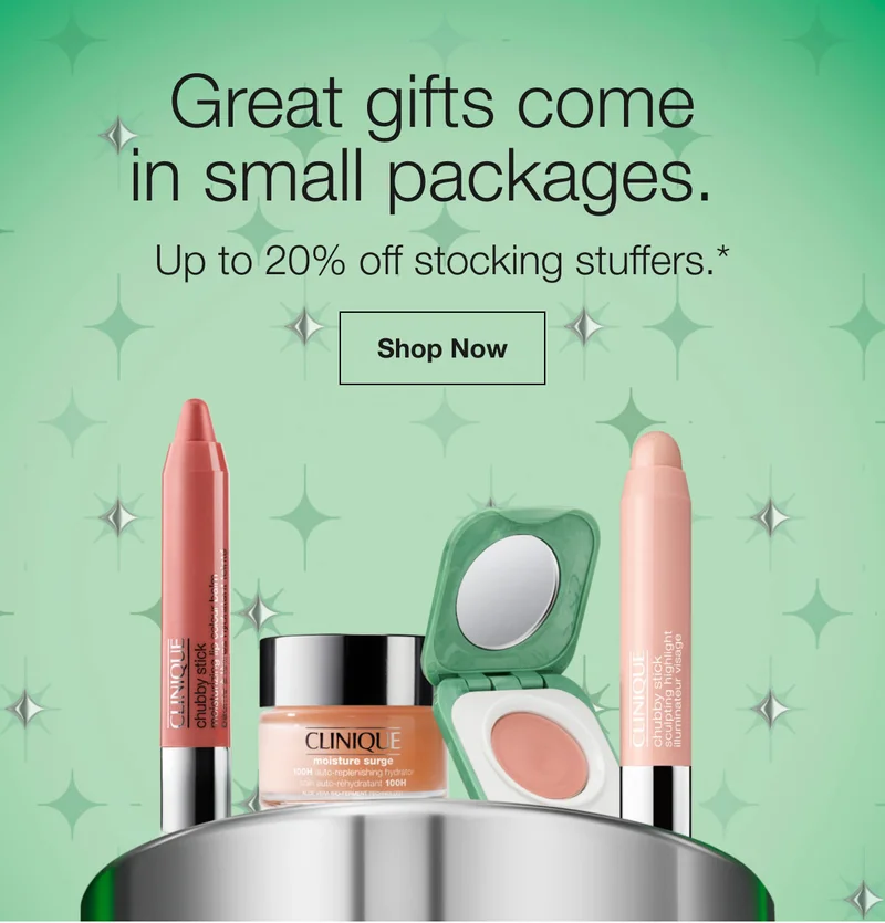 Great gifts come in small packages. | Up to 20% off stocking stuffers.* | Shop Now