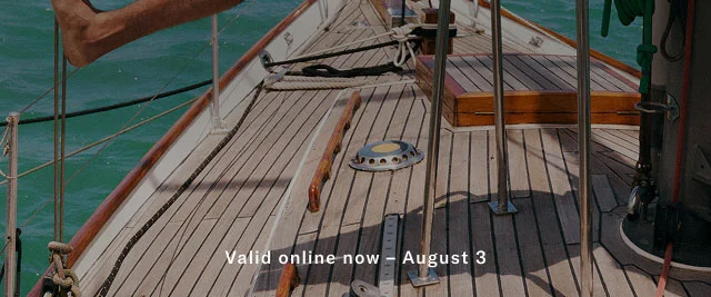 Valid online now - August 1