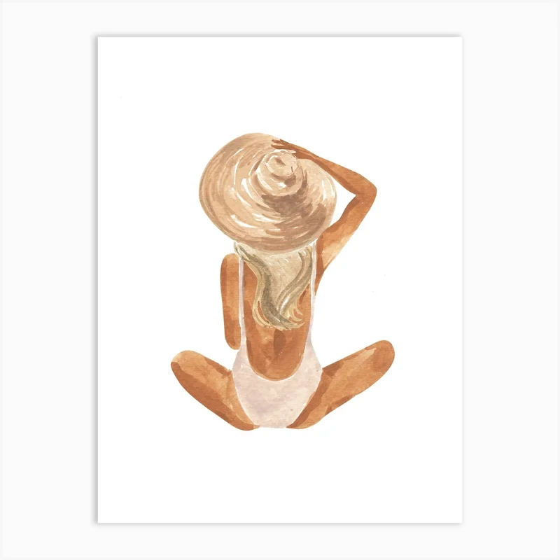 Image of Beach Girl Blonde Art Print