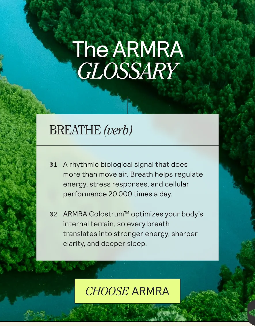 The ARMRA  GLOSSARY: BREATHE