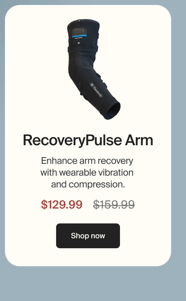 RecoveryPulse Arm | Enhance arm recovery with wearable vibration and compression. | $129.99 | Shop now