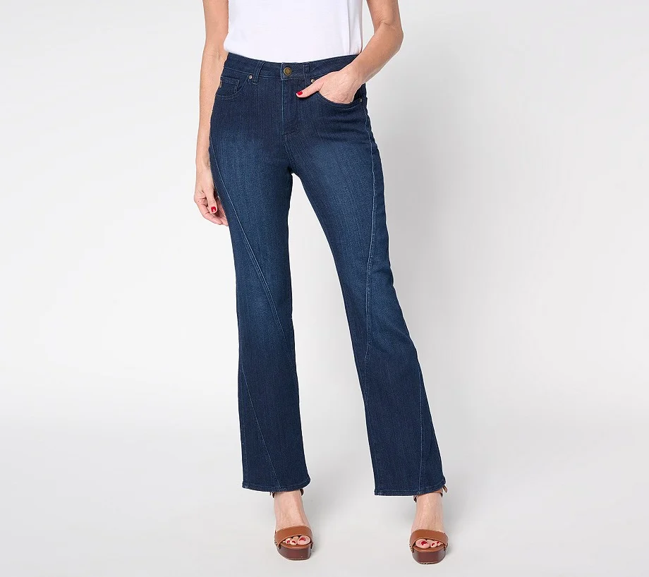 Belle by Kim Gravel Regular Primabelle Denim Diagonal Seam Wide Leg