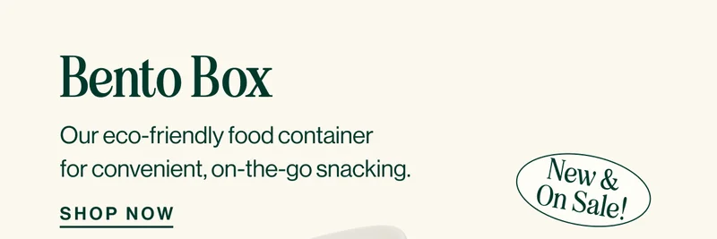 Bento Box. Our eco-friendly food container for convenient, on-the-go snacking. Shop Now