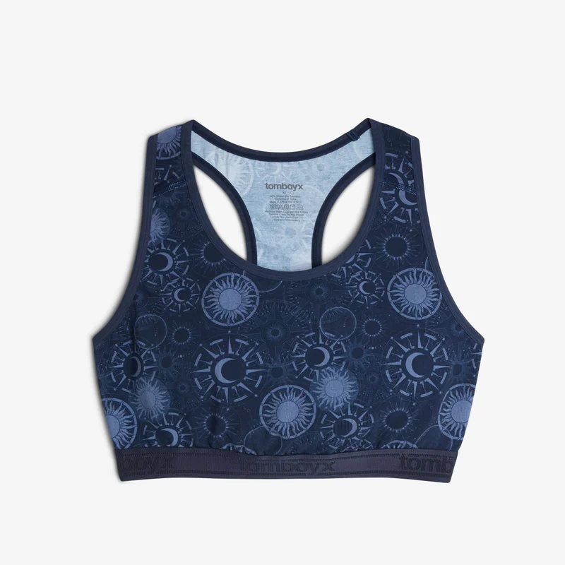 Image of Racerback Soft Bra - Celestial Compass