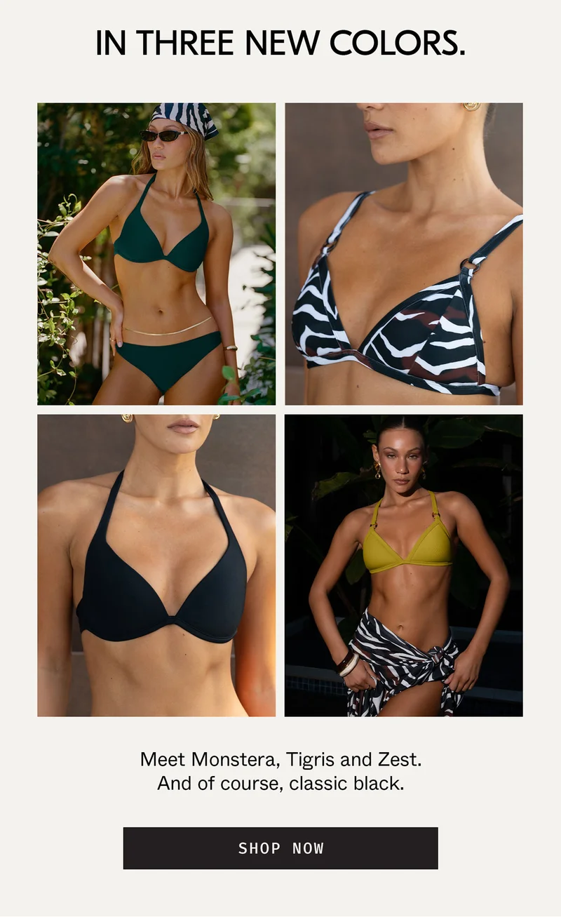 In three new colors. Meet Monstera, Tigris, and Zest. And of course, classic black.