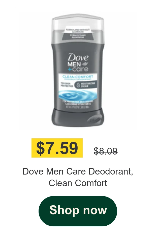 Dove Men+Care Deodorant, Clean Comfort