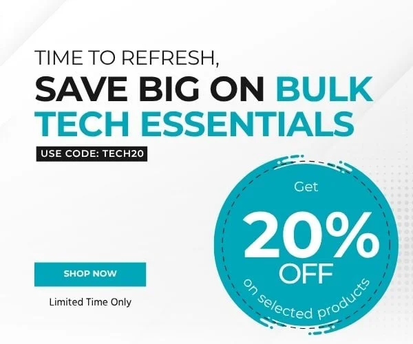 Time To Refresh, Save Big On Bulk Tech Essentials. Get 20% Off On Selected Products. Use Code: discount code. Limited Time Only. Shop Now.