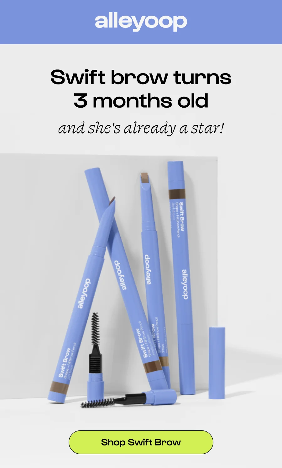 and she's already a star! Swift brow turns 3 months old Shop Swift Brow
