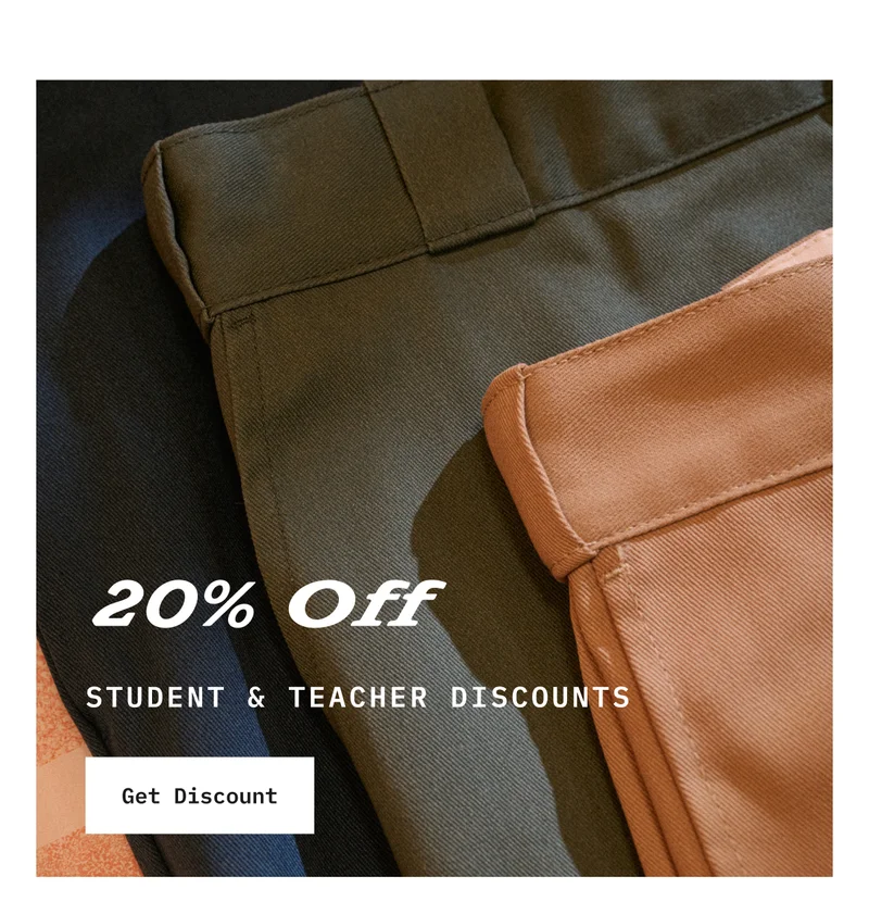 20% Off. STUDENT & TEACHER DISCOUNTS. Get Discount.