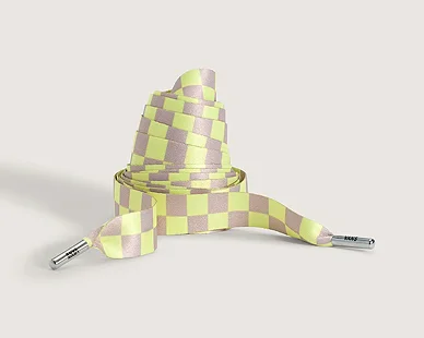 Waffle Shop Checker Shoelace