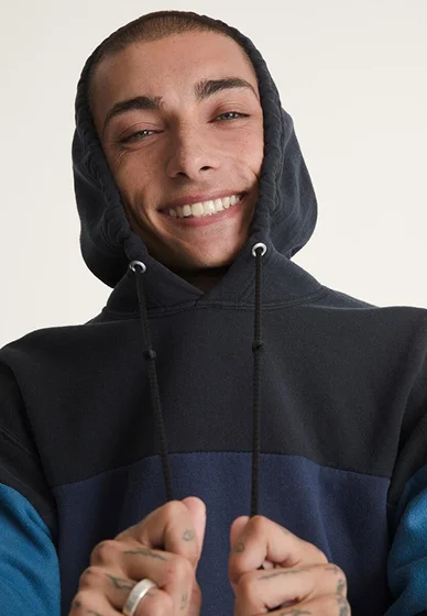 Waffle Shop Reimagined Pieced Hoodie
