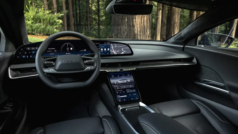Front seats of a Lucid Air