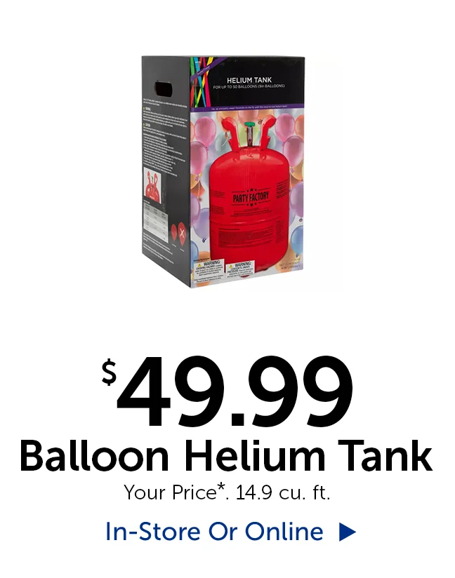 $49.99 Balloon Helium Tank - 14.9 Feet Cubed