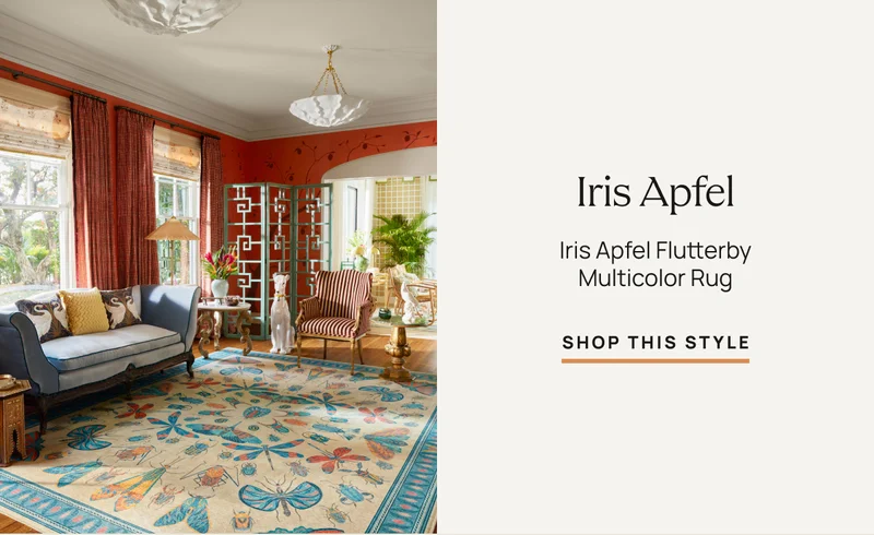 Iris Apfel Flutterby Multicolor Rug - Shop This Style