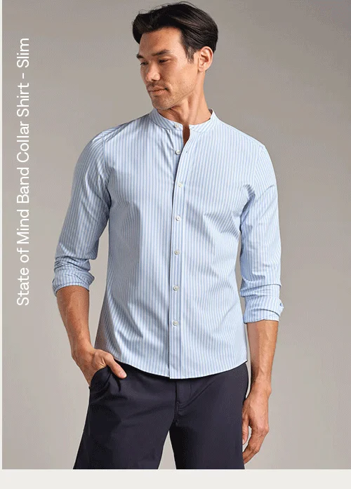 State of Mind Band Collar Shirt