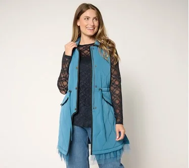 LOGO by Lori Goldstein Sleeveless Quilted