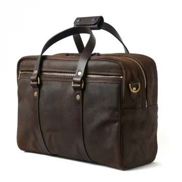 Traveller Bag in Brown Waxy Leather