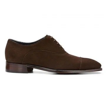 York Capped Oxford in Brown Suede