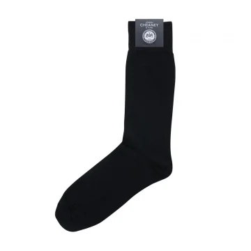 Brecon Black Cotton Socks
