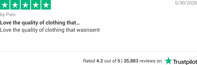 Trustpilot rating banner