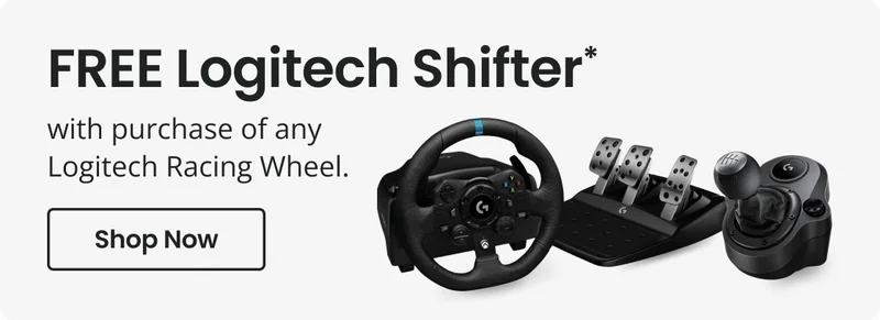 FREE Logitech Shifter* with purchase of any Logitech Racing Wheel | Shop Now
