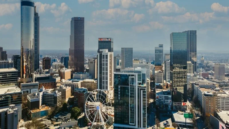 A scenic view of downtown Atlanta