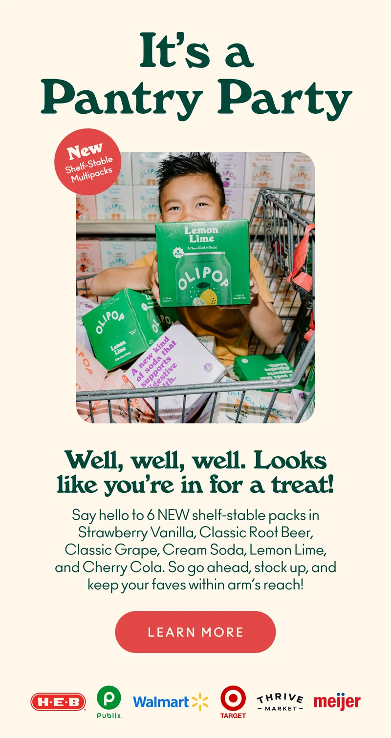 Well, well, well. Looks like you're in for a treat! Say hello to 6 NEW shelf-stable packs in Strawberry Vanilla, Classic Root Beer, Classic Grape, Cream Soda, Lemon Lime, and Cherry Cola. So go ahead, stock up, and keep your faves within arm's reach!
