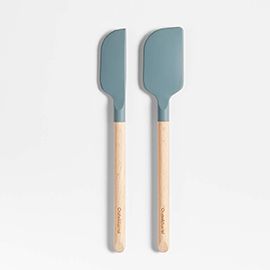 Crate & Barrel Silicone and Wood Mini Spatulas