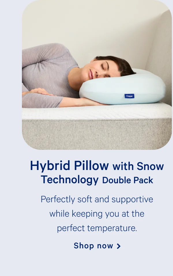 Hybrid Pillow with Snow Technology Double Pack >> Shop now >>