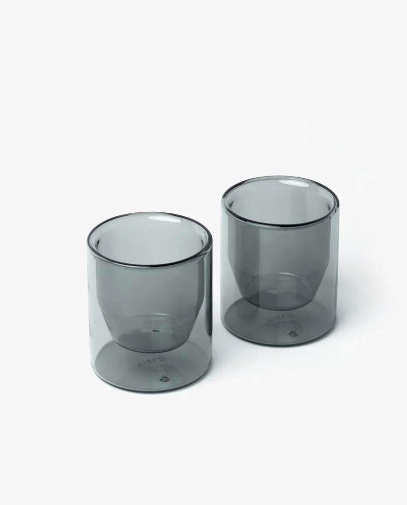 Image of Yield 6oz Double Wall Glasses (Gray - Set of 2)