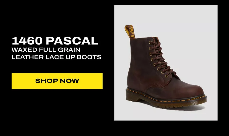 1460 PASCAL WAXED FULL GRAIN LEATHER LACE UP BOOTS