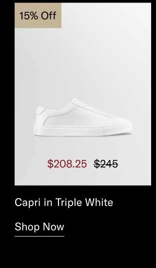 Capri in Triple White 15% Off-Shop Now