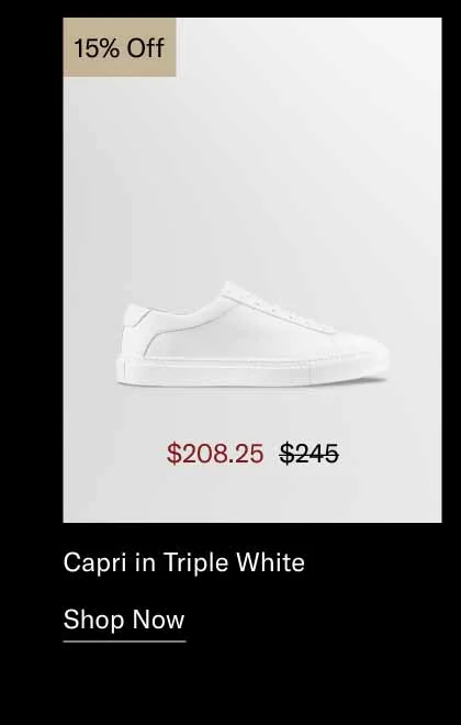 Capri in Triple White 15% Off-Shop Now