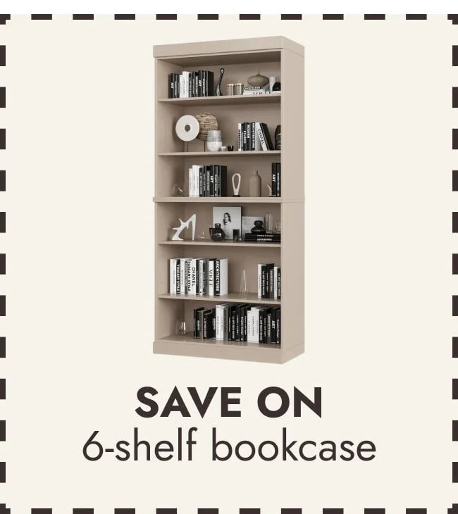 6-Shelf Bookcase with Optional Doors