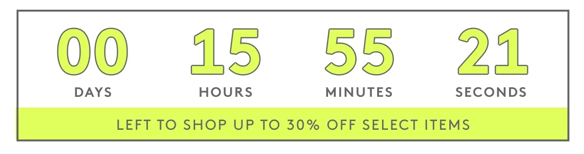 Up To 30% Off Select Items Ends Soon