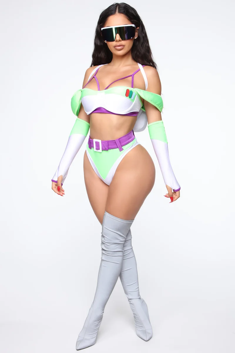 Image of Infinite And Beyond 6 Piece Costume Set - Green/combo
