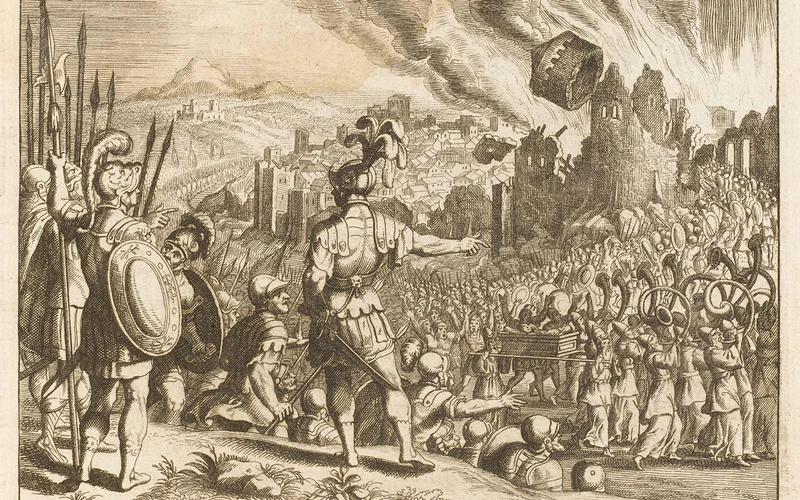 A painting of an angelAlamy Chronicle's illustration of 'Joshua at Jericho.'