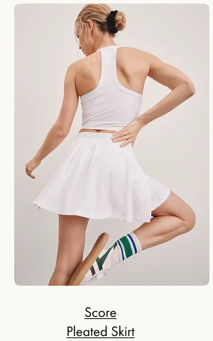 Score Pleated Skirt