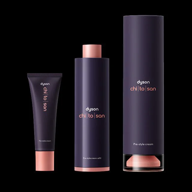 The Dyson Chitosan Pre-style cream in different size options