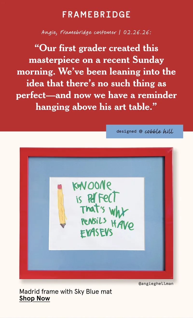 Madrid Frame with Sky Blue mat