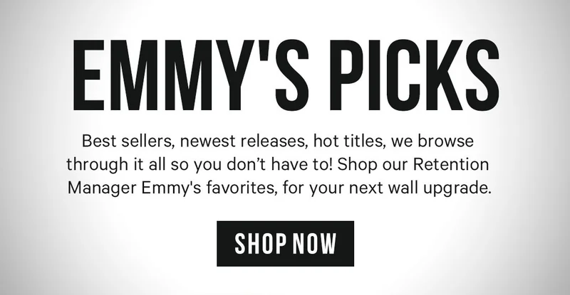 Emmy's Picks - shop our retention manager's favorites for your next wall upgrade.