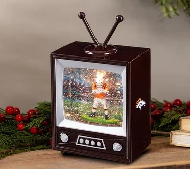 Evergreen Vintage TV Water Lantern with NFL Team Mascot