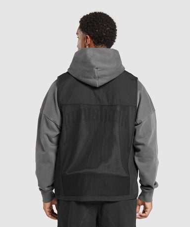 BLACK GILET WATERPROOF