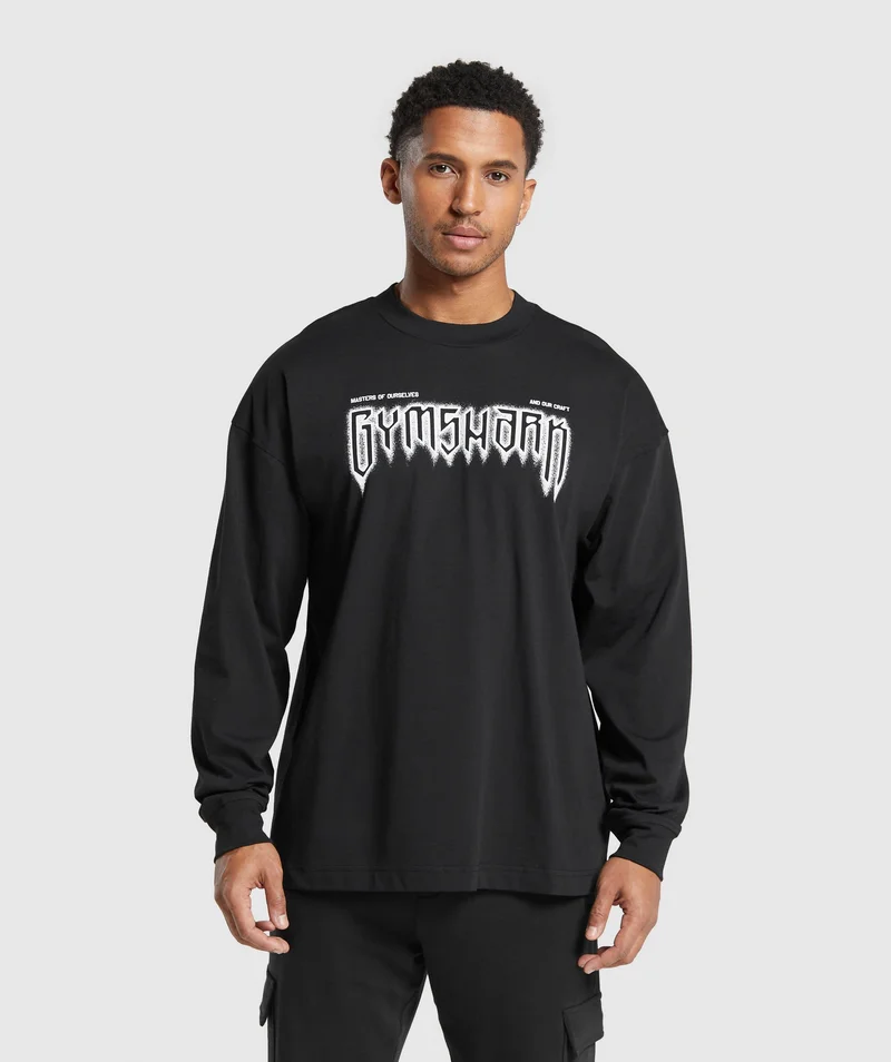 BLACK SWEATTOP