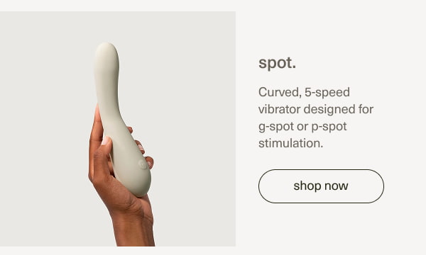 spot. | Curved, 5-speed vibrator designed for g-spot or p-spot stimulation.