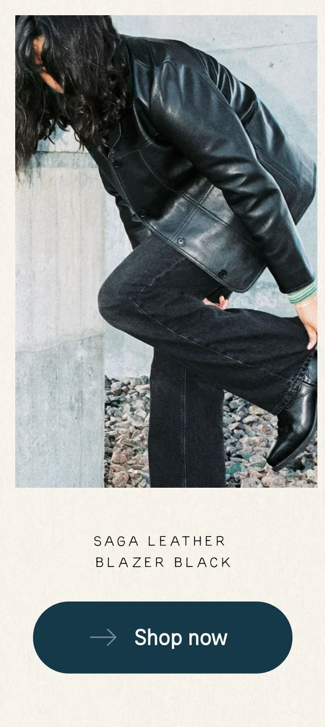 Sala Leather Blazer Black