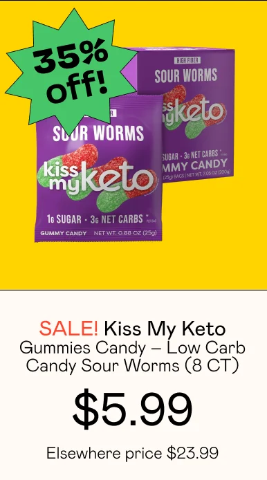 Gummies Candy – Low Carb Candy Sour Worms (8 CT)